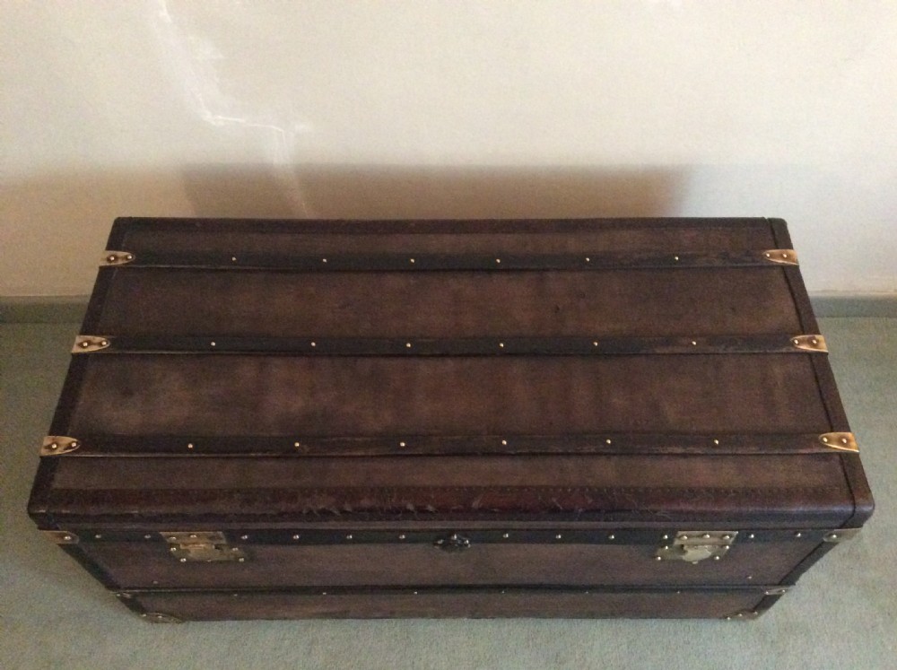 A large French travelling trunk View VIII