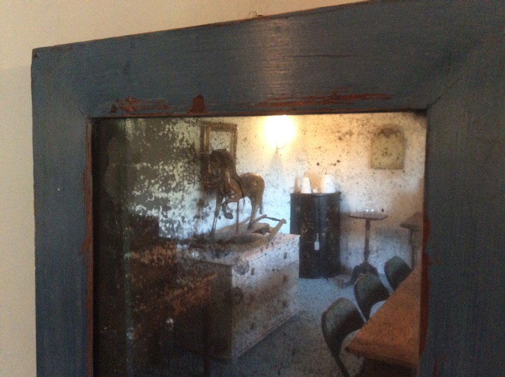 A 19thC French rustic wall mirror View II