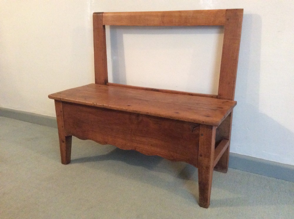 A French cherry inglenook bench View V