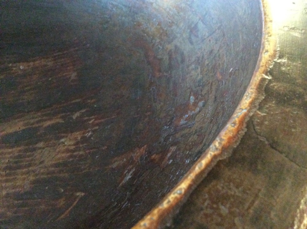 An exceptionally large antique dairy bowl View IV