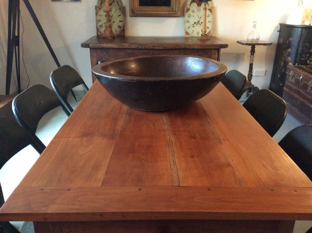 An exceptionally large antique dairy bowl View VII