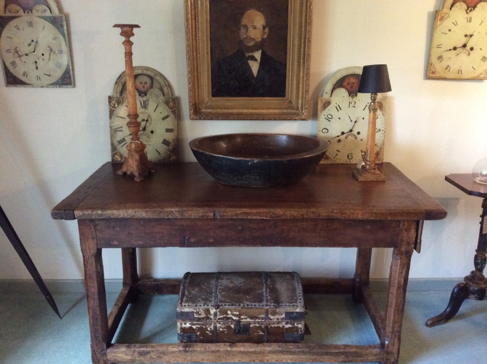 An exceptionally large antique dairy bowl View VIII