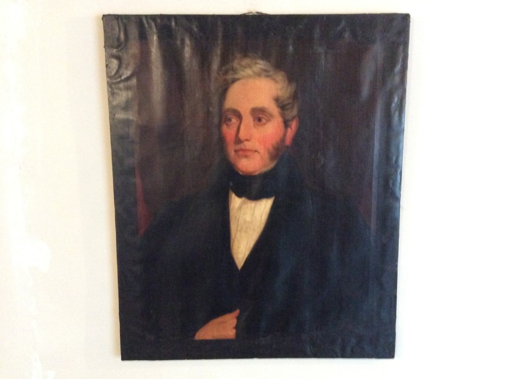 A large unframed portrait of a Gentleman