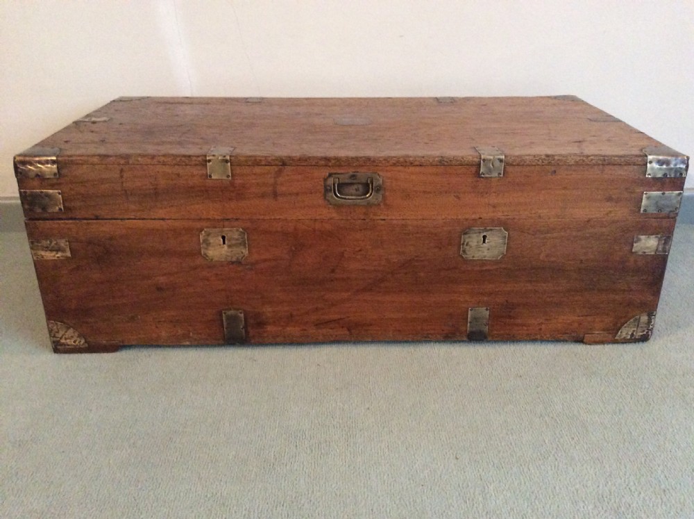 A 19thC camphor traveling trunk