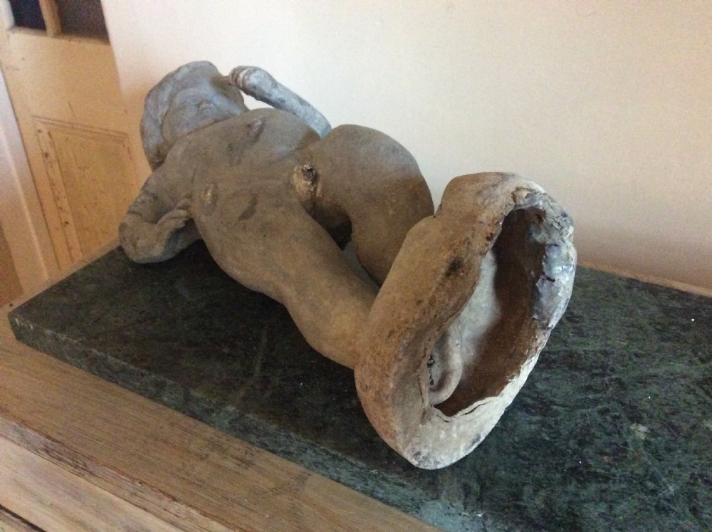 A small late 19thC lead cherub garden feature View VIII