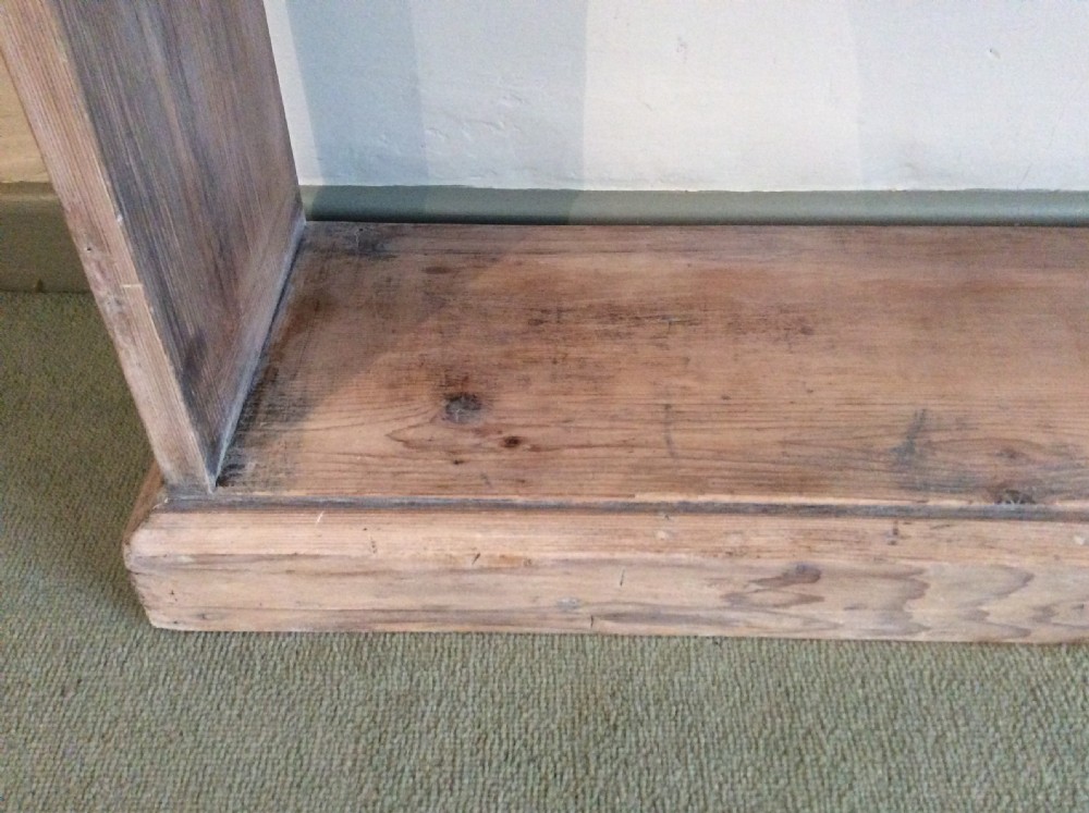 A limed pine double open bookcase View V