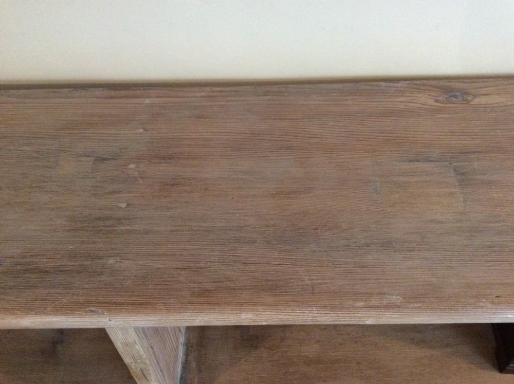 A limed pine double open bookcase View IX