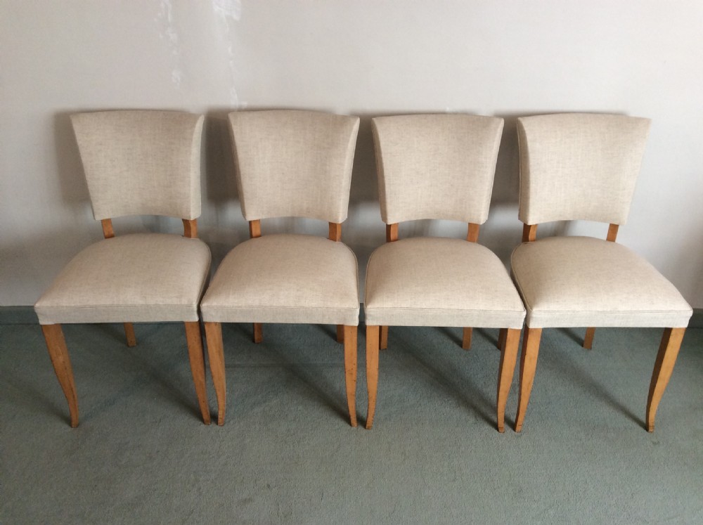 A set of French bridge dining chairs