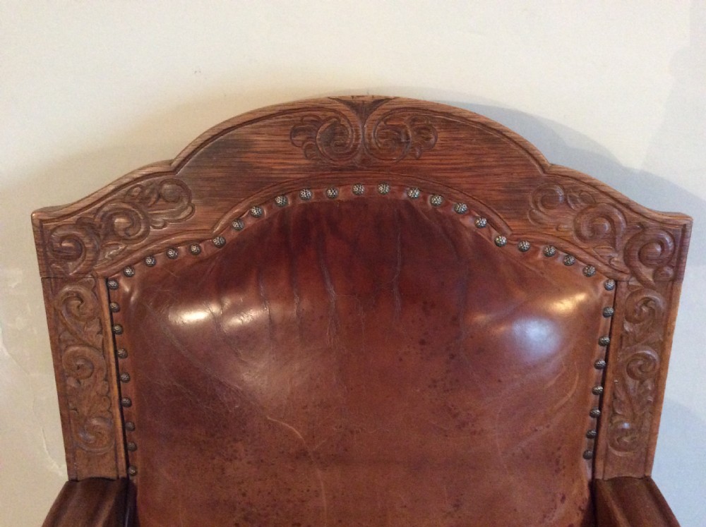 A leather covered throne chair View II