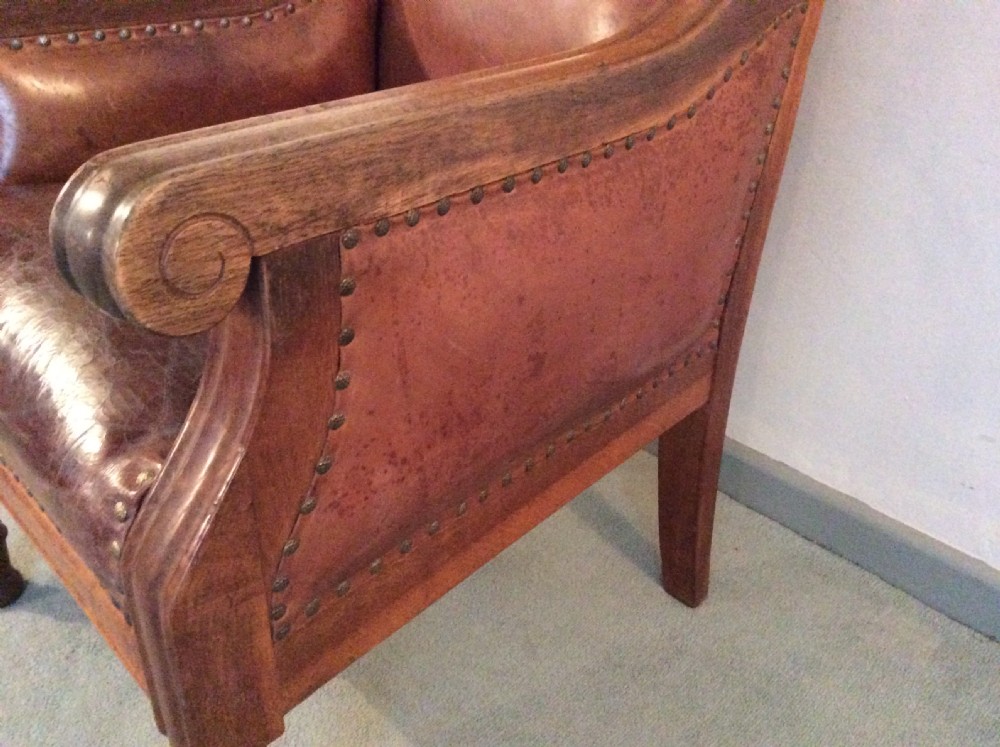 A leather covered throne chair View IV