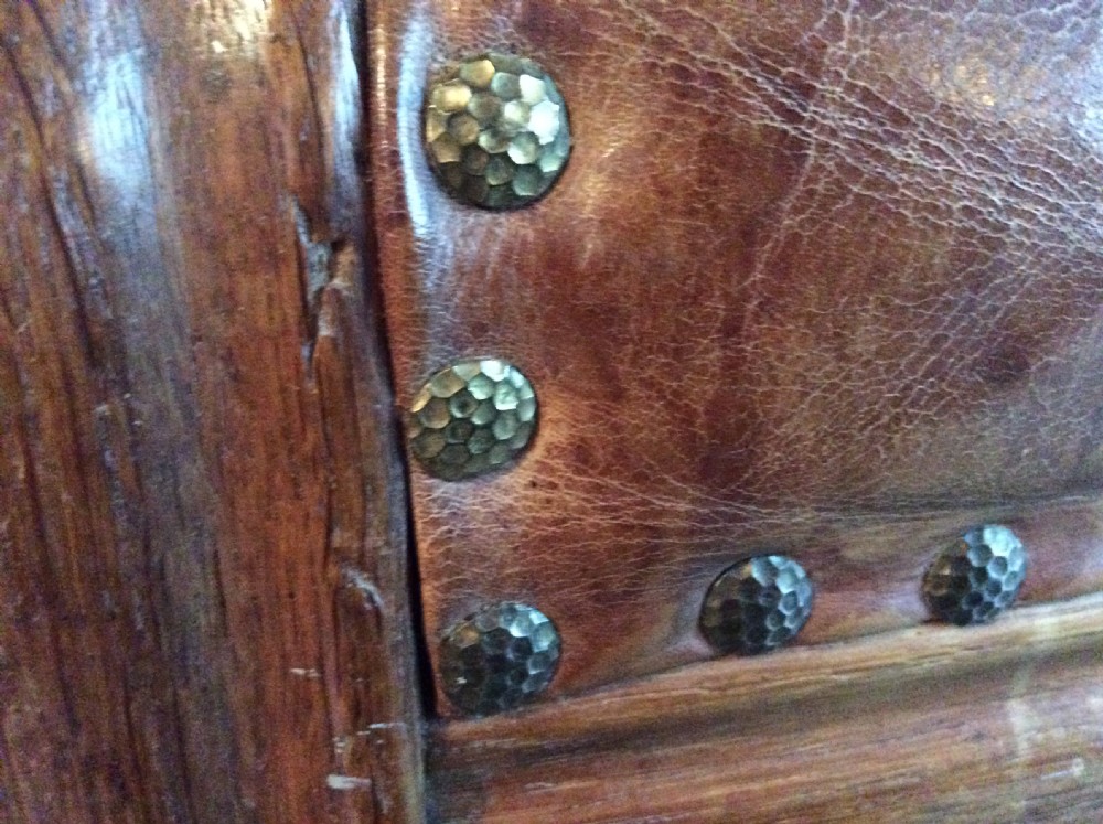 A leather covered throne chair View VII