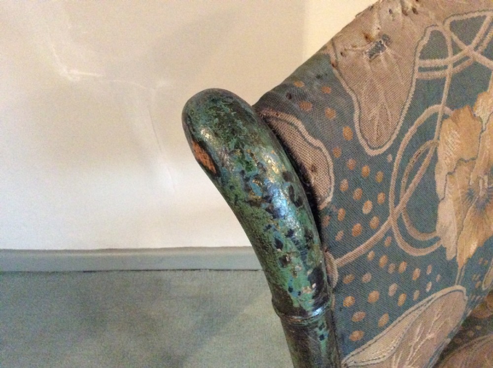 A Regency faux bamboo campaign chair View II