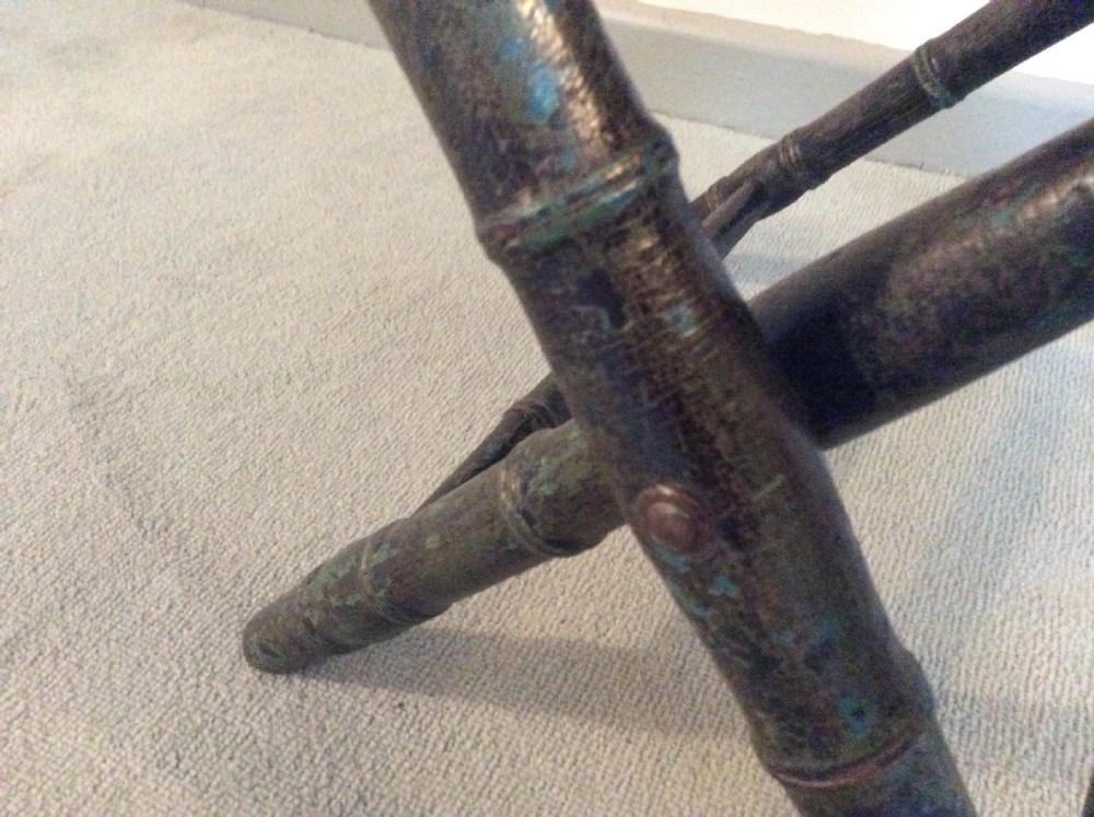 A Regency faux bamboo campaign chair View V