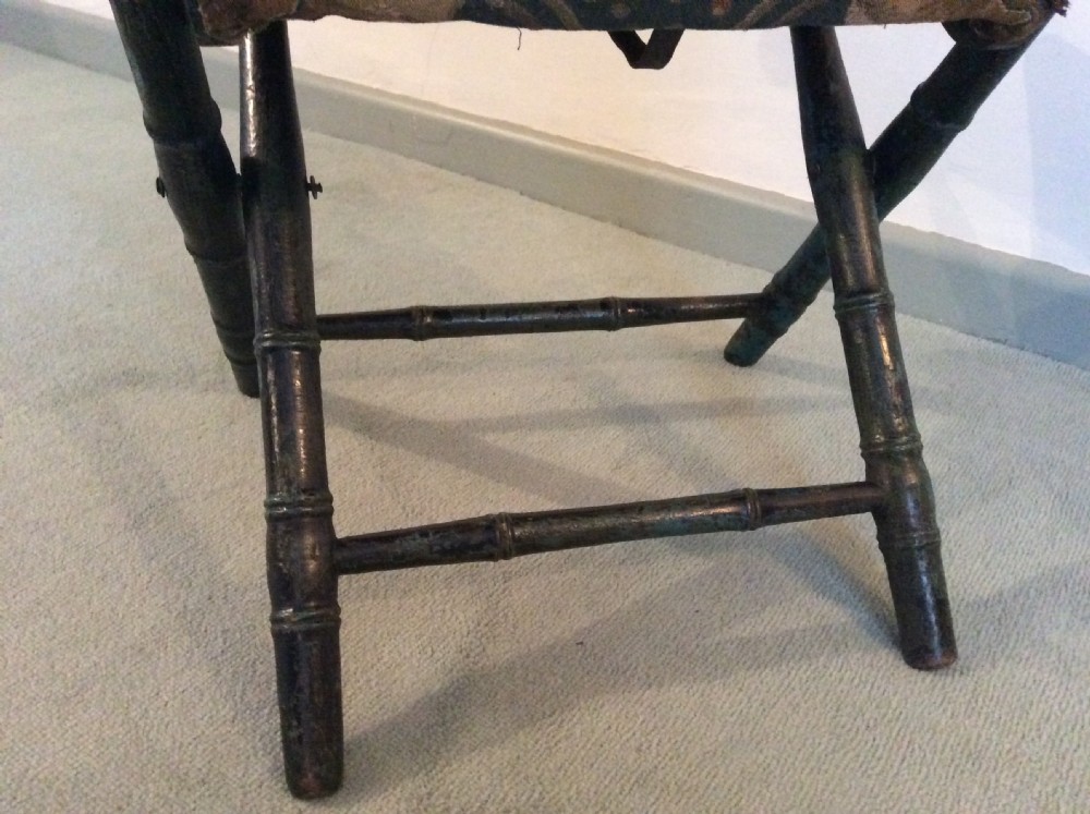 A Regency faux bamboo campaign chair View VIII
