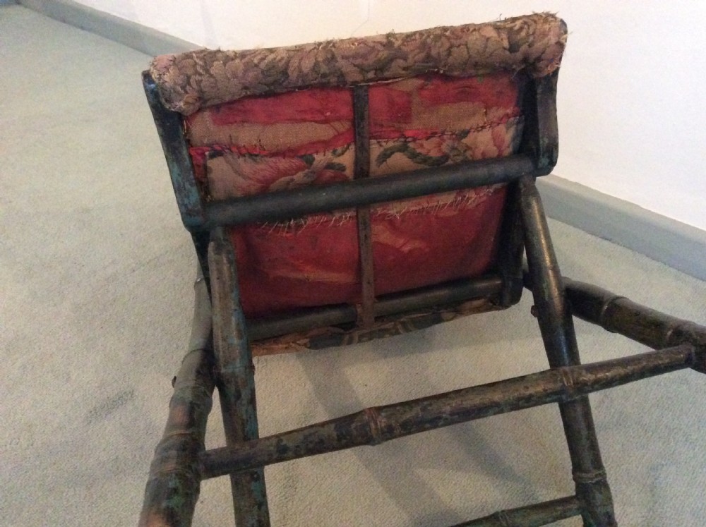 A Regency faux bamboo campaign chair View IX
