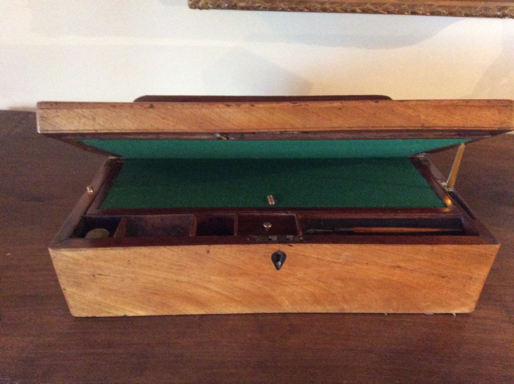 A Georgian writing slope with book rest View III