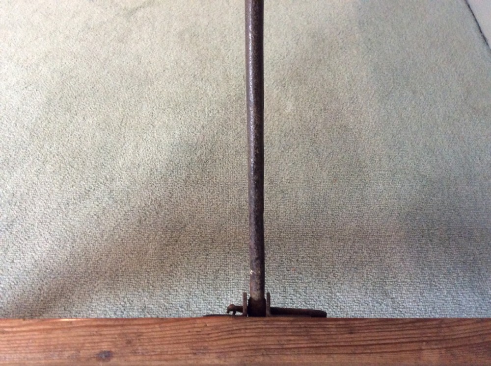 A French folding trestle dining table View IX