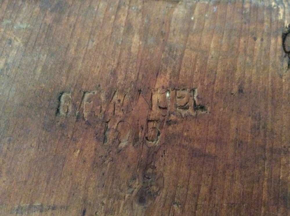 A French folding trestle dining table View XII