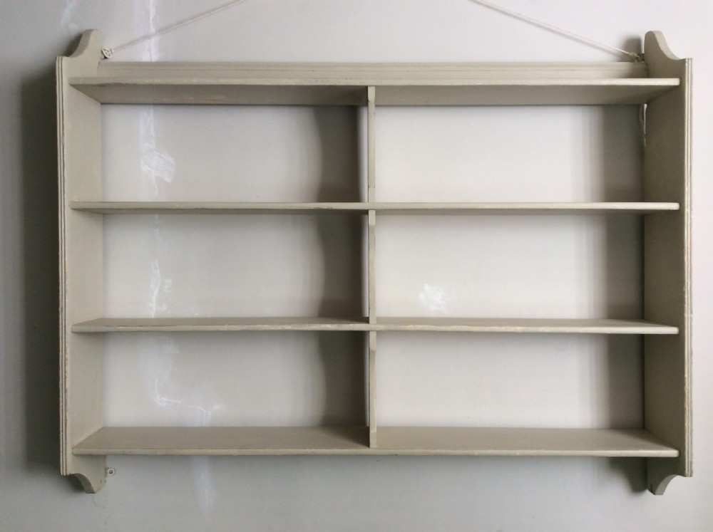 A set of 19thC painted wall shelves