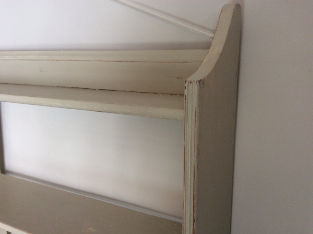 A set of 19thC painted wall shelves View III