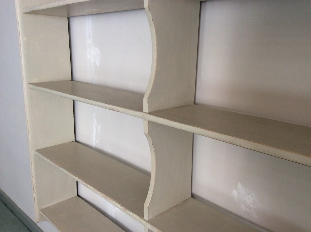 A set of 19thC painted wall shelves View IV
