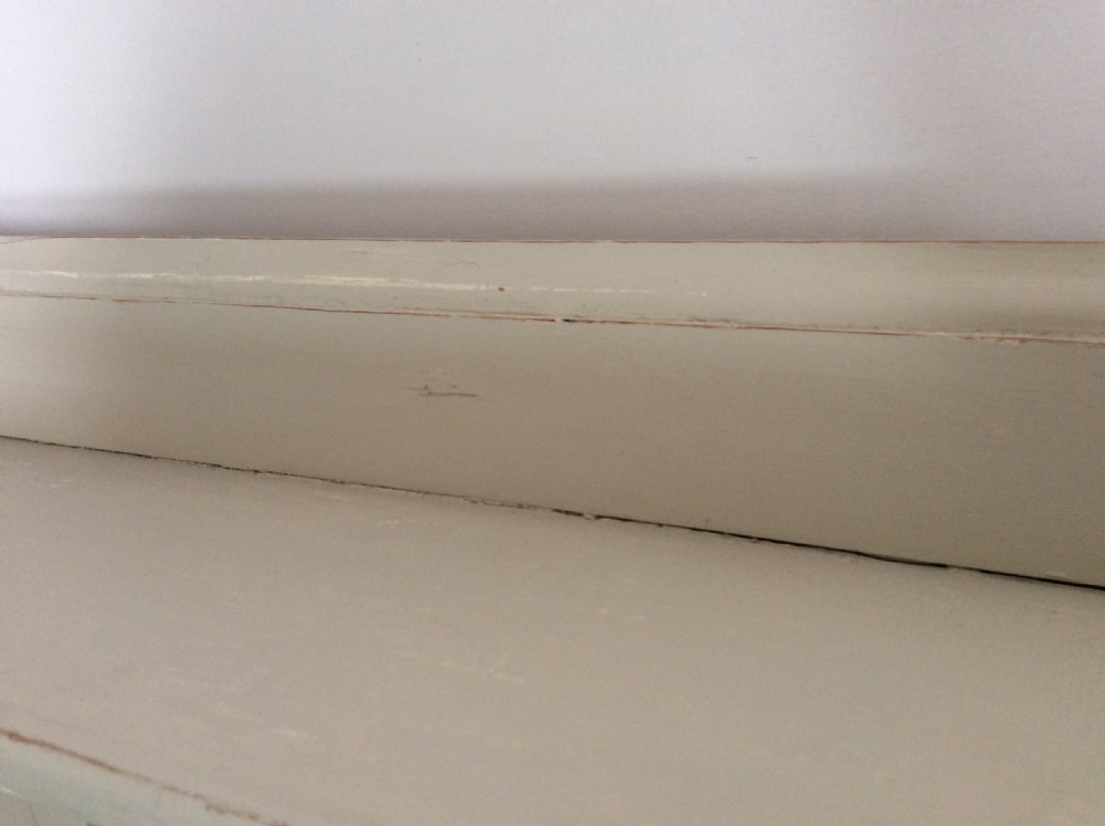 A set of 19thC painted wall shelves View V
