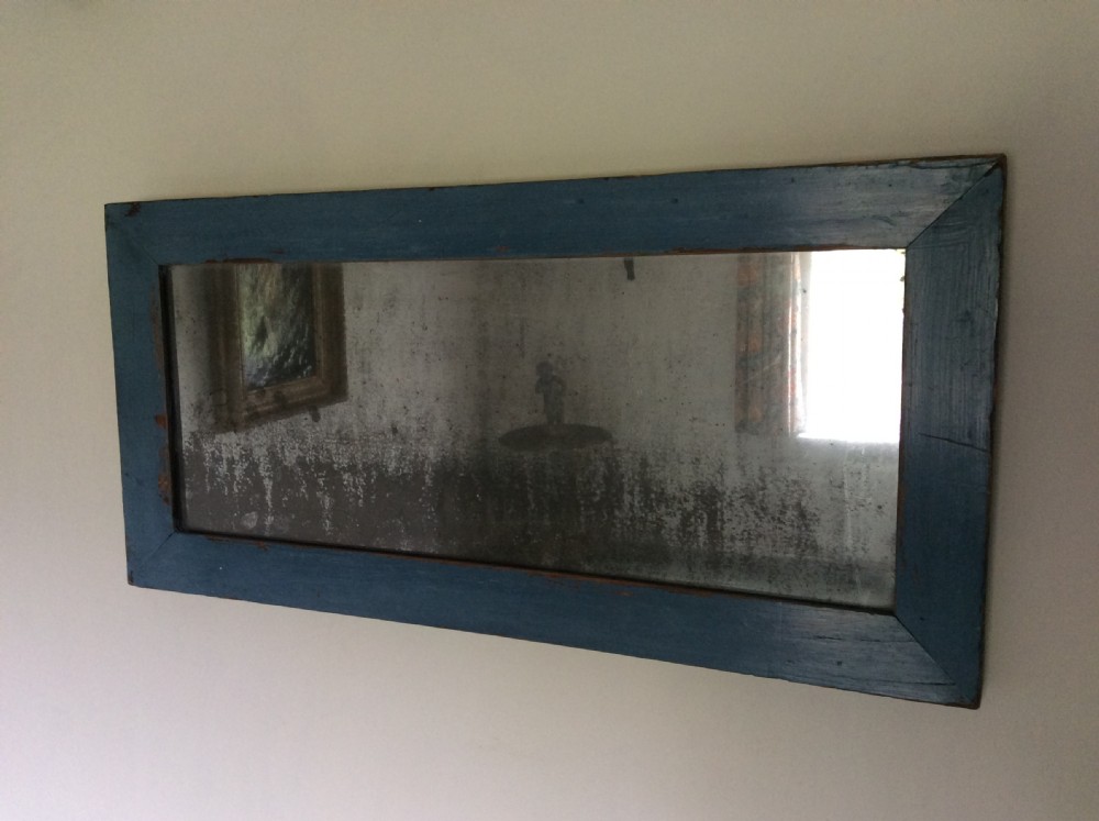 A 19thC French rustic wall mirror View X