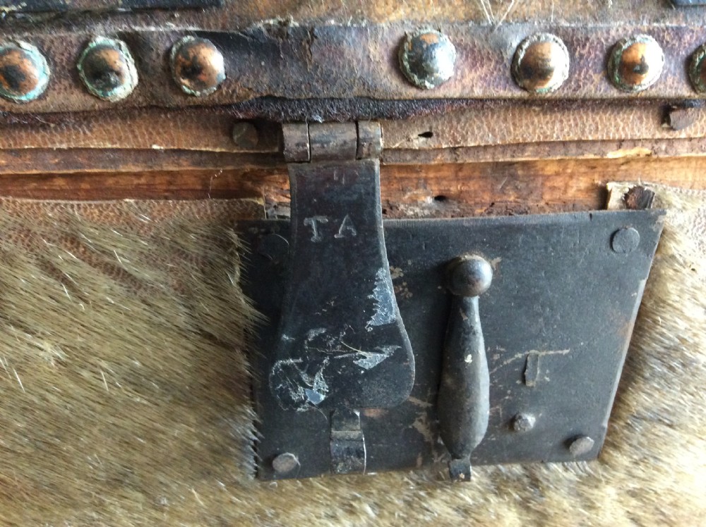 An 18thC dome top travelling trunk View II