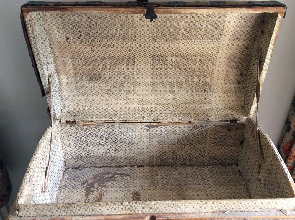 An 18thC dome top travelling trunk View V
