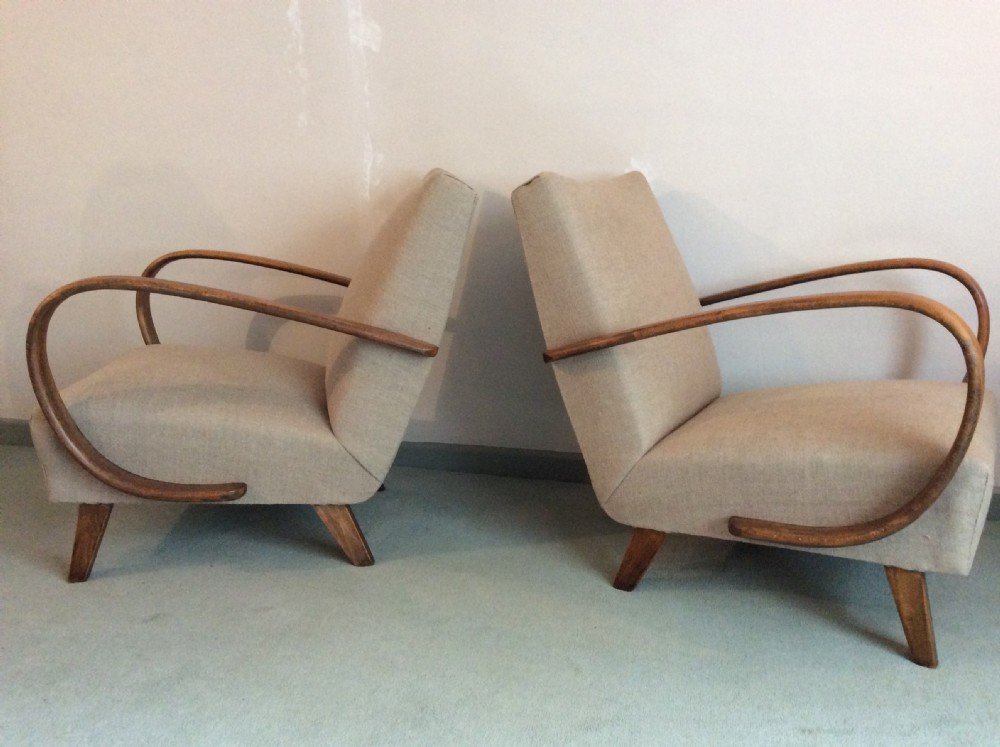 A pair of 1930's Halabala armchairs View III