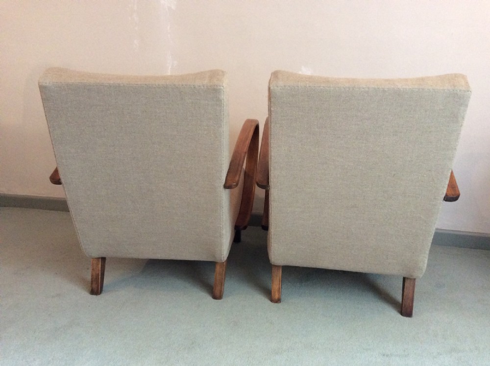A pair of 1930's Halabala armchairs View IV