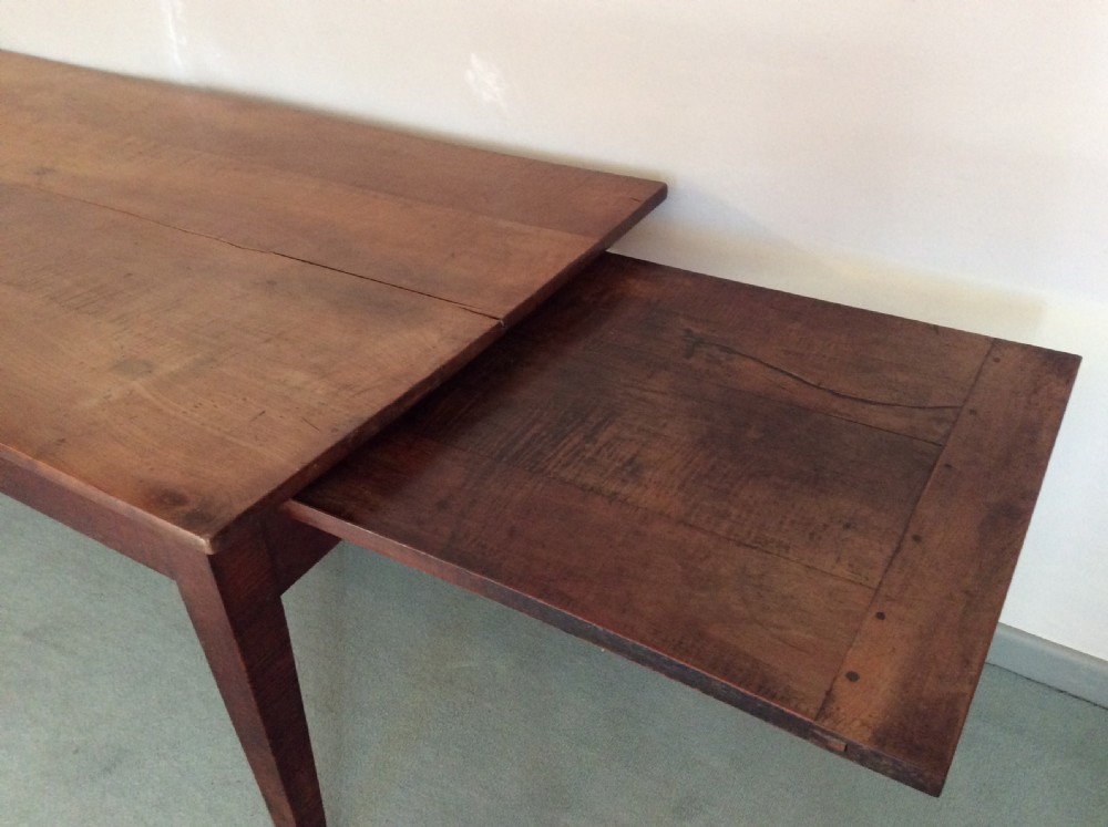 A fine all cherry French farm house dining table View VII
