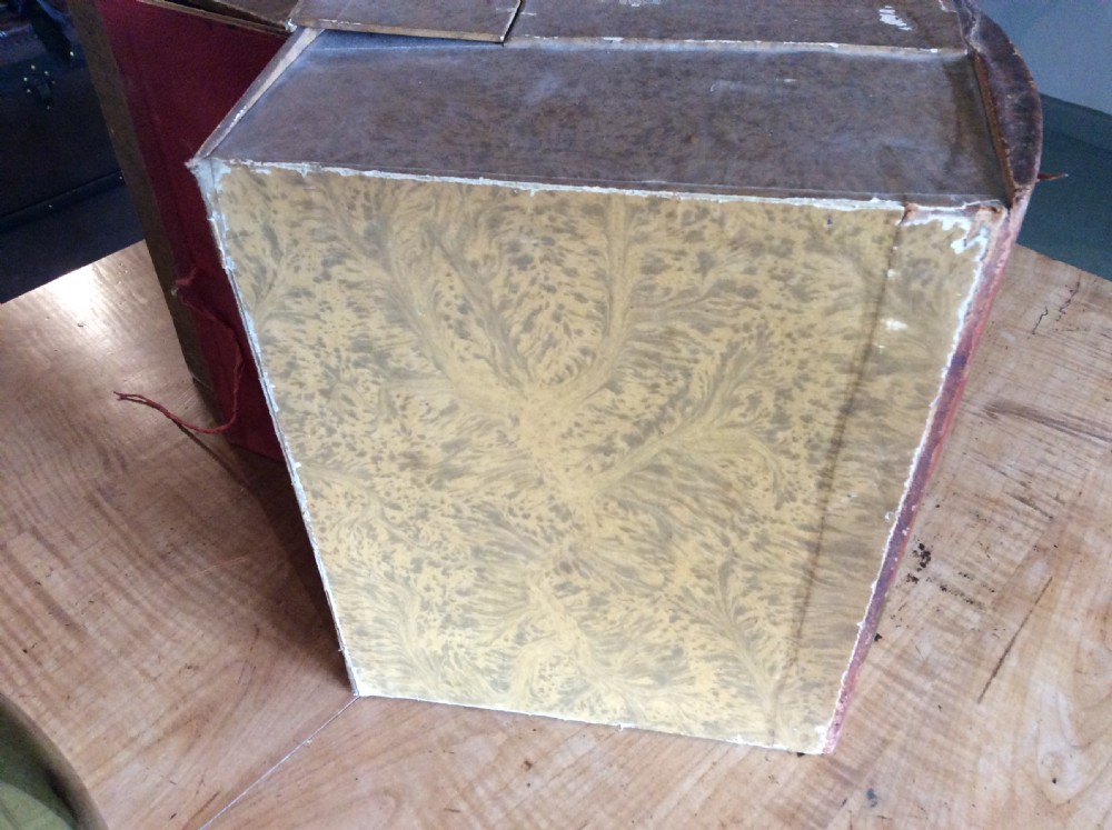 Two 19thC French  leather bound cartonnier book files View V