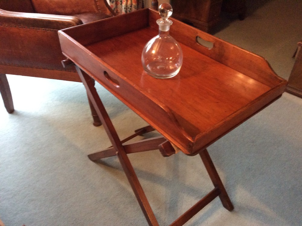 A late Georgian butlers tray on stand View III