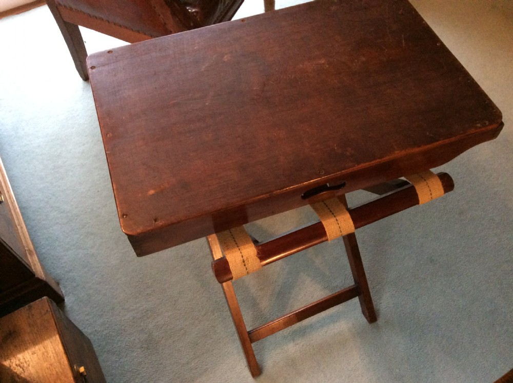 A late Georgian butlers tray on stand View V