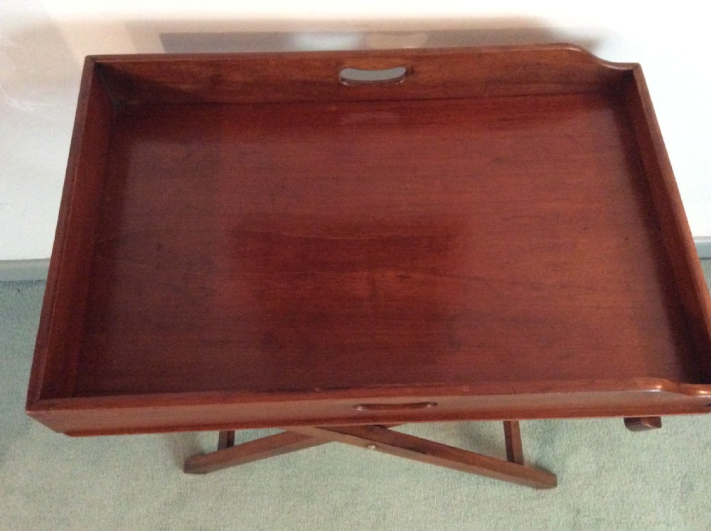 A late Georgian butlers tray on stand View VII