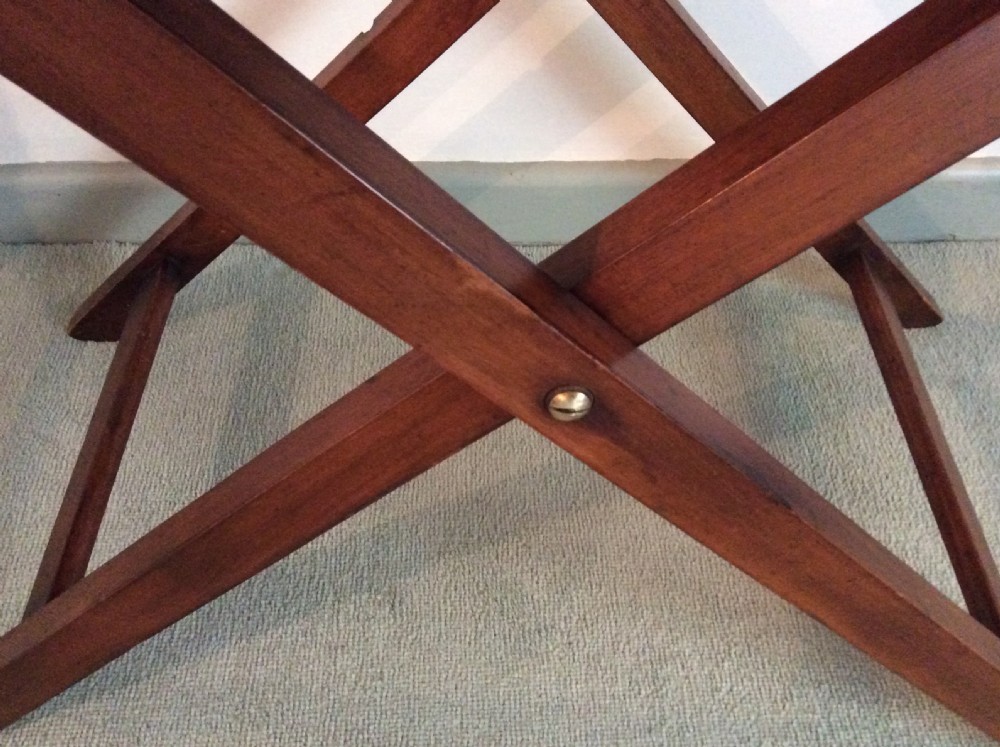 A late Georgian butlers tray on stand View VIII
