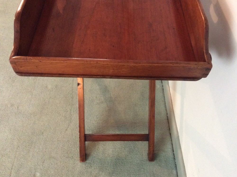 A late Georgian butlers tray on stand View XII