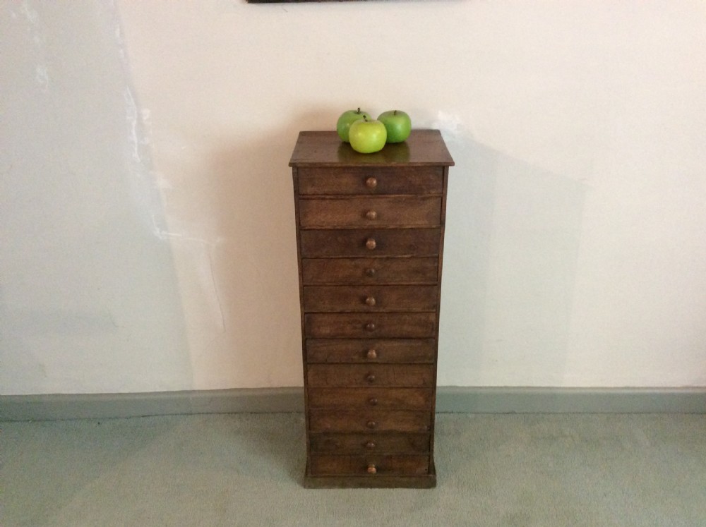 A French 12 drawer slim collectors chest View II