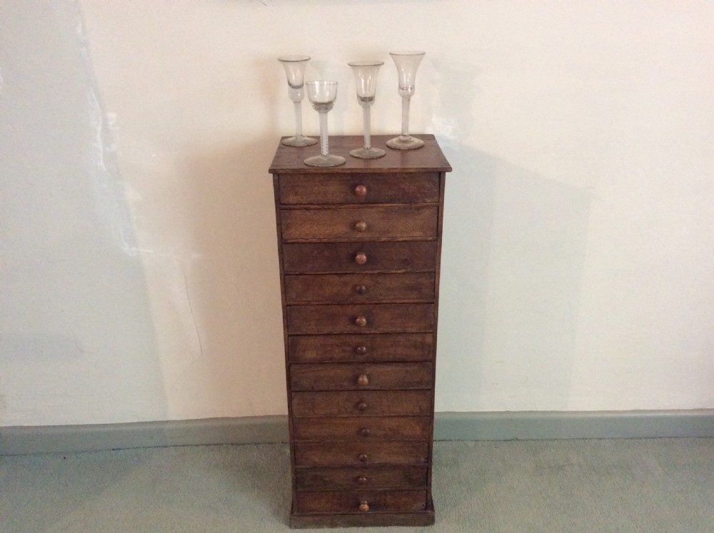 A French 12 drawer slim collectors chest View III