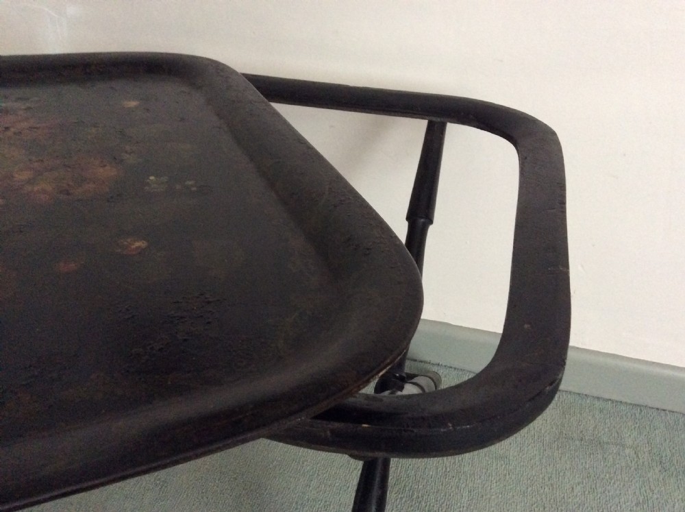 A floral painted toleware tray  View V