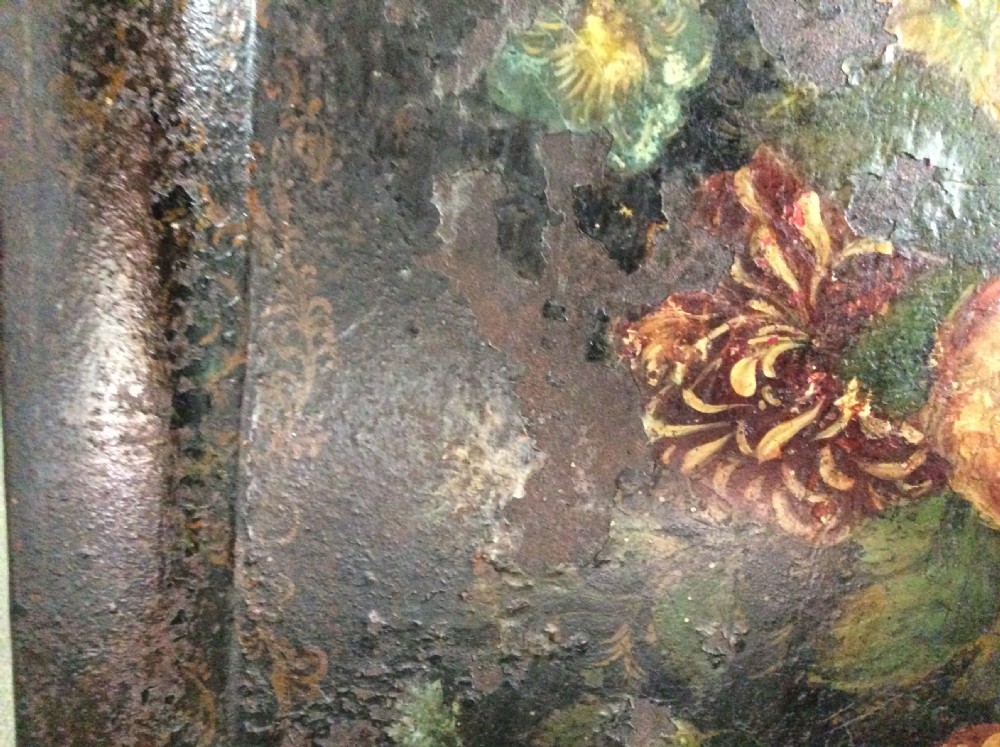 A floral painted toleware tray  View VII