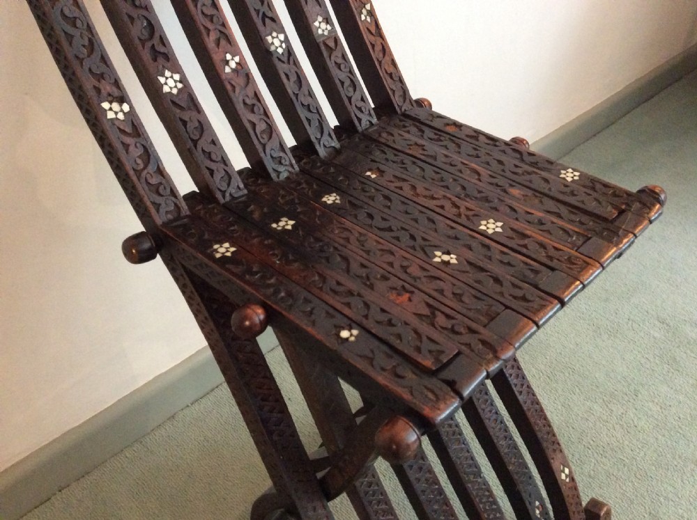 Antique Syrian Islamic folding chair View IV