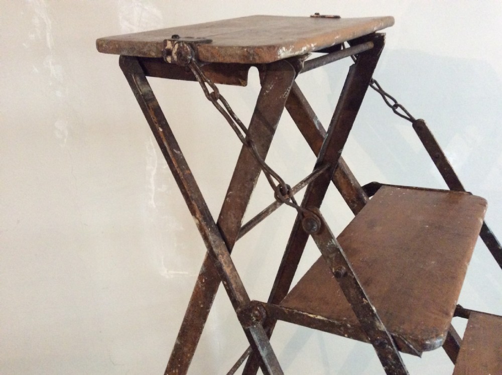 A French folding shop display ladder View III