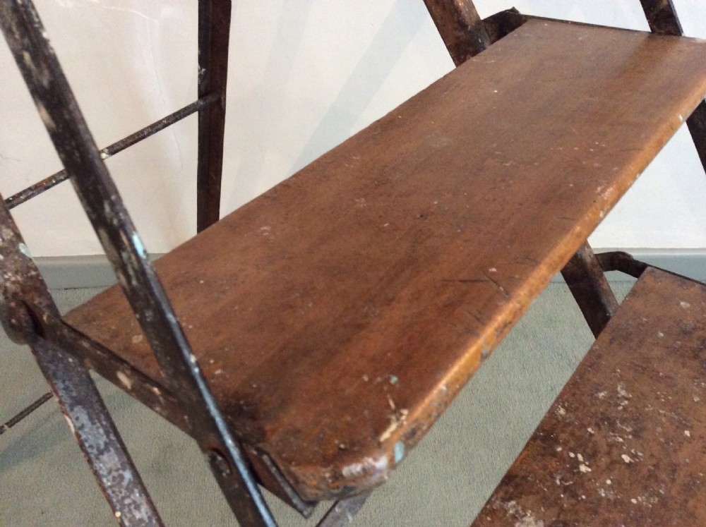 A French folding shop display ladder View IV