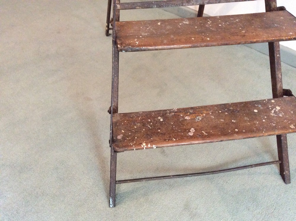 A French folding shop display ladder View V
