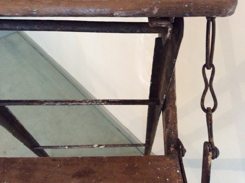 A French folding shop display ladder View VI
