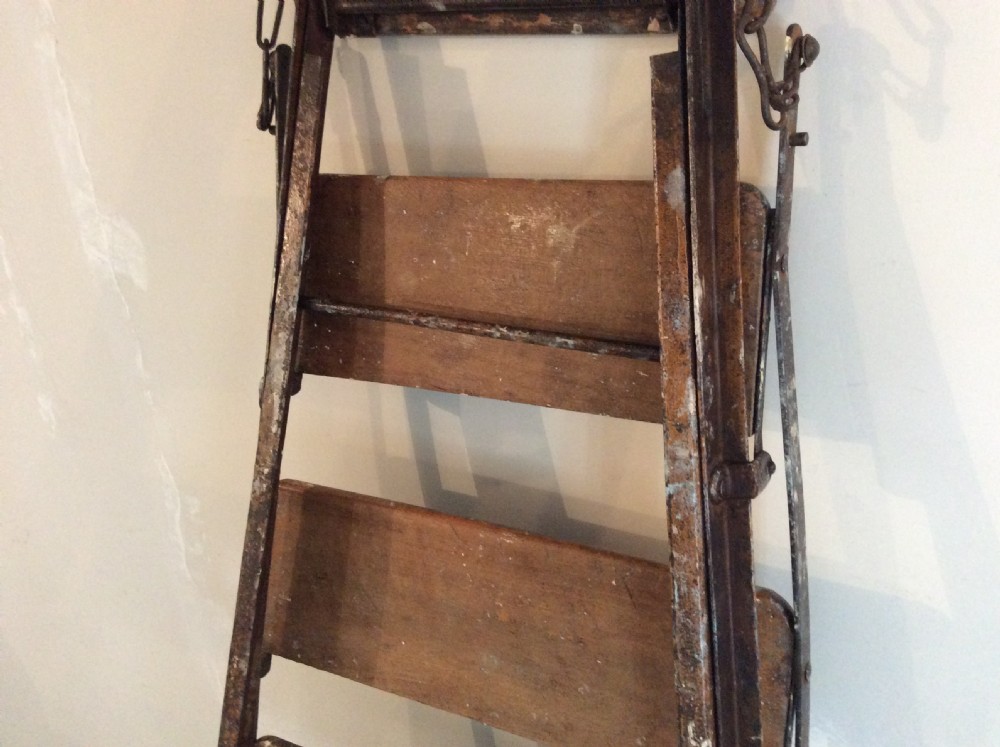 A French folding shop display ladder View VIII