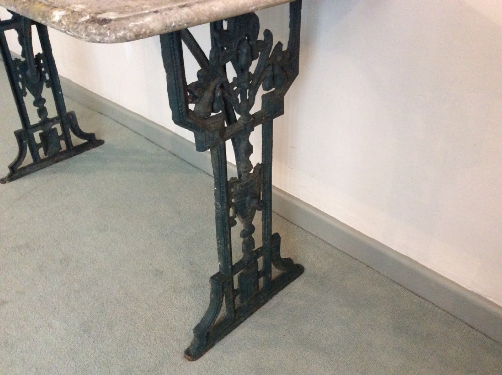A 19thC cast iron based garden table View VII