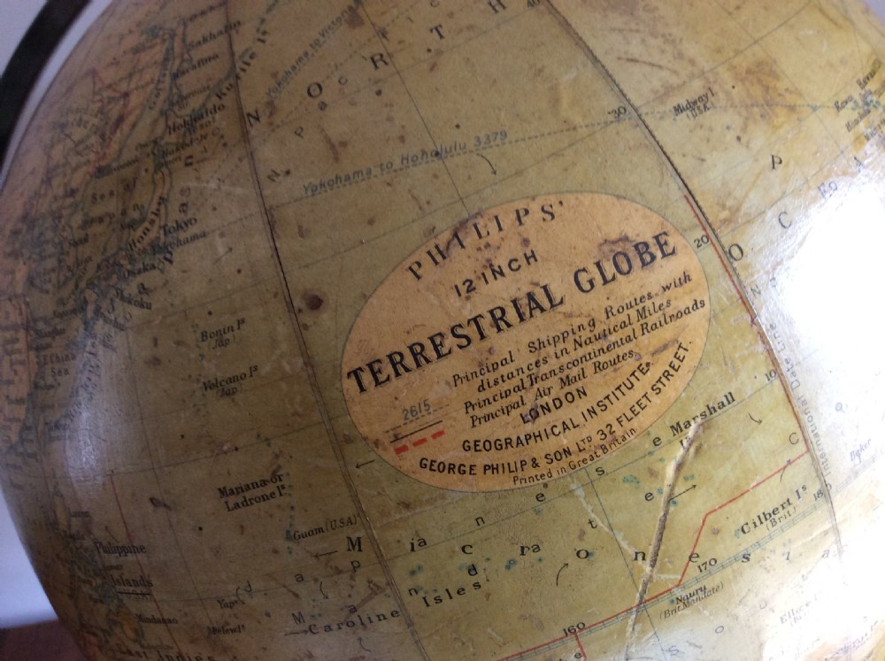 A 12 inch Philips terrestrial globe View III